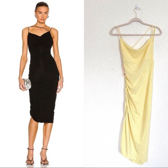 THE ANDAMANE Irina draped midi dress size 40 - Picture 4 of 12